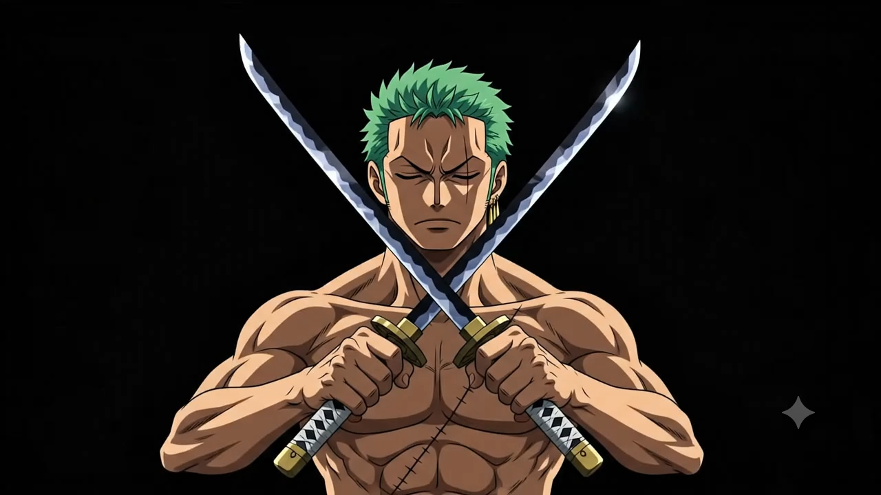 Zoro with closed eye